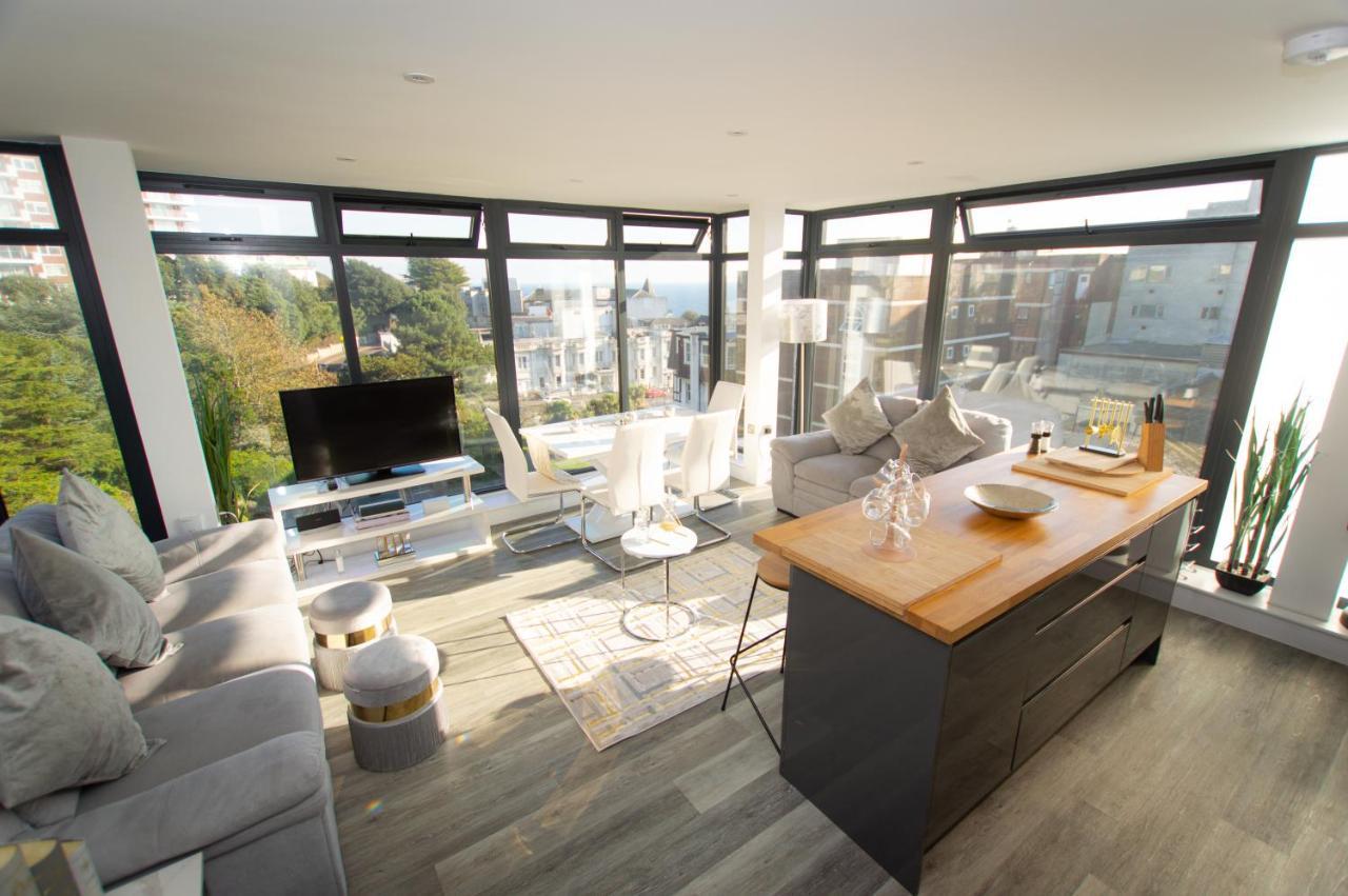 * Panoramic Penthouse With Sea & City Views Bournemouth Exterior foto